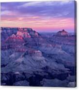 Pink Hues Over The Grand Canyon Canvas Print