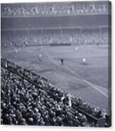 Pitcher Pitching, Gehrig Leans Off First Canvas Print