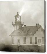 Point Cabrillo Lighthouse California Sepia Canvas Print