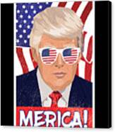 Political Usa Government America Trump Gift Merica Funny Politics Canvas Print