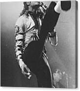 Pop Star Michael Jackson Gets His Kicks Canvas Print