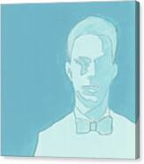 Portrait Of A Man With A Bow Tie Canvas Print