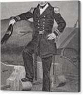 Portrait Of Admiral Andrew Hull Foote Canvas Print