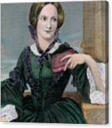 Portrait Of Authoress Charlotte Bronte Canvas Print