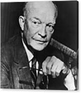 Portrait Of Dwight D. Eisenhower Canvas Print