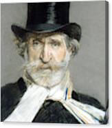 Portrait Of Giuseppe Verdi In 1886 Canvas Print