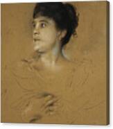 Portrait Of Marcella Sembrich, 1891 Canvas Print