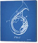 Pp1049-blueprint Sousaphone Patent Poster Canvas Print