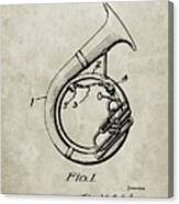 Pp1049-sandstone Sousaphone Patent Poster Canvas Print