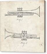 Pp1140-vintage Parchment York Trumpet 1939 Patent Poster Canvas Print