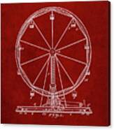 Pp167- Burgundy Ferris Wheel Poster Canvas Print