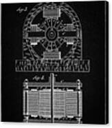Pp173- Vintage Black Tesla Electro Motor Patent Poster Canvas Print