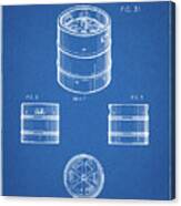 Pp193- Blueprint Miller Beer Keg Patent Poster Canvas Print