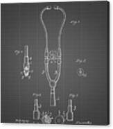 Pp315-black Grid Stethoscope Patent Poster Canvas Print