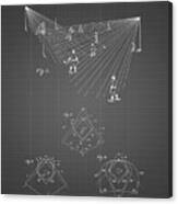 Pp416-black Grid Baseball Field Lights Patent Poster Canvas Print