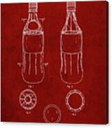 Pp432-burgundy Coke Bottle Display Cooler Patent Poster Canvas Print