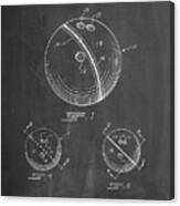 Pp493-chalkboard Bowling Ball 1967 Patent Poster Canvas Print