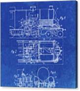 Pp516-faded Blueprint Steam Train Locomotive Patent Poster Canvas Print