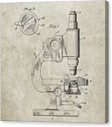 Pp64-sandstone Antique Microscope Patent Poster Canvas Print