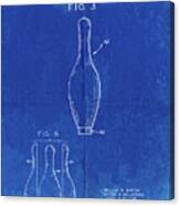 Pp641-faded Blueprint Bowling Pin 1967 Patent Poster Canvas Print
