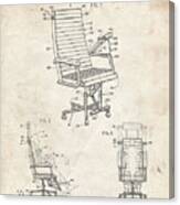 Pp648-vintage Parchment Exercising Office Chair Patent Poster Canvas Print