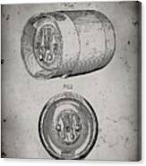 Pp730-faded Grey Beer Keg Patent Poster Canvas Print