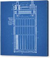 Pp792-blueprint Edison Alkaline Battery Art Canvas Print