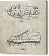 Pp824-sandstone Football Cleat Patent Print Canvas Print