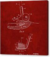 Pp859-burgundy Golf Sand Wedge Patent Poster Canvas Print
