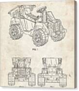 Pp951-vintage Parchment Mattel Kids Dump Truck Patent Poster Canvas Print