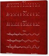 Pp962-burgundy Morse Code Patent Poster Canvas Print