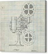 Pp966-antique Grid Parchment Movie Projector 1933 Patent Poster Canvas Print