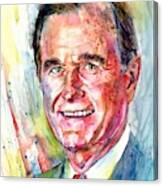 President George H. W. Bush Portrait Canvas Print