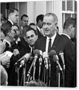 President Johnson And Governor Wallace Canvas Print