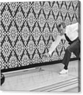 President Nixon Bowling In White House Canvas Print