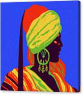 Profile Of A Person In Ethnic Costume Canvas Print