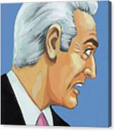 Profile Of Grey Haired Man Canvas Print