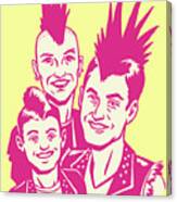 Punk Rock Family Canvas Print