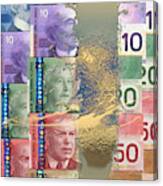 Pure Gold - Selection Of Canadian Paper Currency Canvas Print