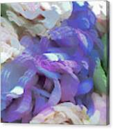 Purple And White Flower Abstract Canvas Print