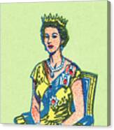 Queen Sitting In Chair Canvas Print