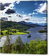 Queen's View With Loch Tummel In Scotland Canvas Print