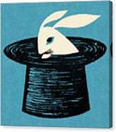 Rabbit In Magician's Hat Canvas Print