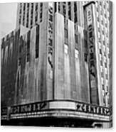 Radio City Center Theatre At Avenue Of Canvas Print
