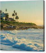 Raging Sunset Waters Canvas Print