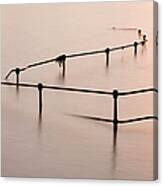 Railings At Old Bathing Pools In St Canvas Print