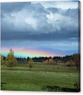 Rainbow In The Valley Canvas Print