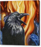 Raven Fire Canvas Print