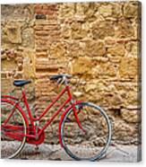 Red Bicycle Canvas Print