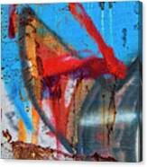 Red Blue Graffiti Abstract Canvas Print